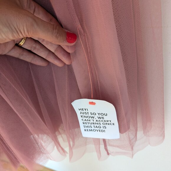 Tulle bridesmaid maxi dress in rose - Picture 4 of 9